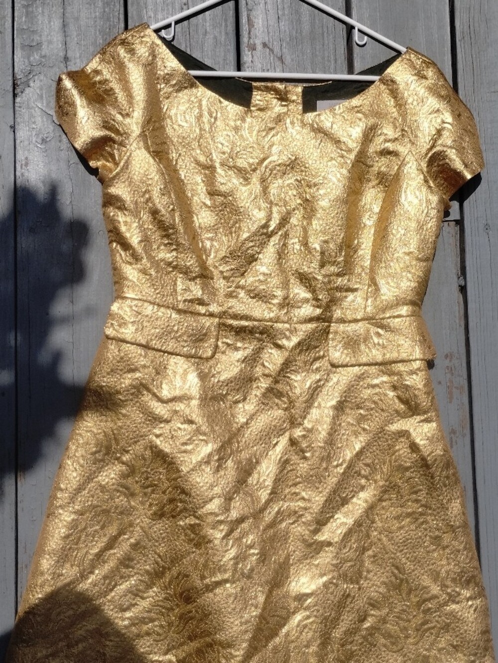 Barneys New York Gold Metallic Dress